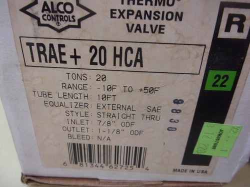 Alco Products TRAE+20HCA Thermo Expansion Valve - Picture 4 of 4