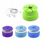 Silicone Mini Earphone Holder Portable Rubber Winder Case Stretch Earbud Storage