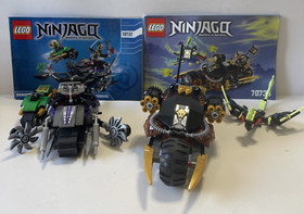 LEGO Ninjago 70733 Blaster Bike & 70722 Overborg attack w/ manual No Minifigures