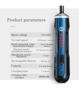 Bosch Go 3 6v Smart Electric Screwdriver Portable Cordless Power Tool 6 Gears Ebay