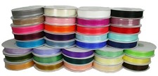 Pack of 35 Assorted Colors 5/8" ORGANZA SATIN EDGE Ribbon Choose Yards Per Color