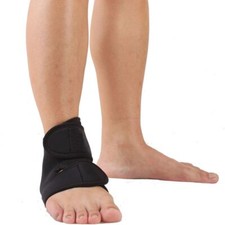 KA Black Adjustable Sport Basketball Elastic Ankle Foot Brace Support Wrap Guard