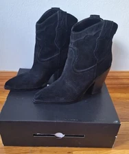 Marc Fisher LTD Womens MLGona Block Heel Pull On Cowboy, Western Boots Sz 9M