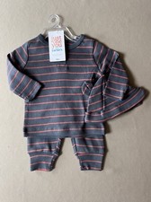 3 Mos. Boys  THREE Piece Outfit Set Long Sleeve Top, Pants  Cap New With Tags
