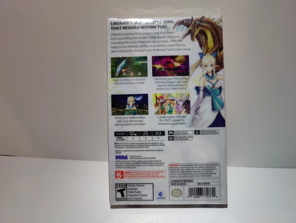 Shining Resonance Refrain Draconic Launch Steelbook Edition Nintendo Switch NEW - Image 2 of 4