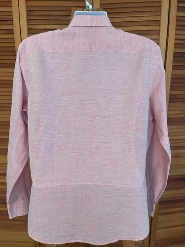 UNTUCKIT SZ LARGE COTTON/LINEN LS DRESS SHIRT - Picture 6 of 9