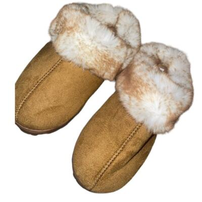 #ad Slippers Memory Foam Jessica Simpson Tan Indoor Outdoor Shoes Size Large 8 9 $14.39