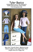 Basics Doll Clothes Sewing Pattern for Tyler Wentworth, Tonner