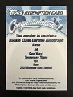2025 Topps Cam Ward Red (Raw)