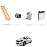 Hoffcar Wartungsset - 4 Filter FüR Dacia Sandero 1.5 DCI 63KW Ab 2009