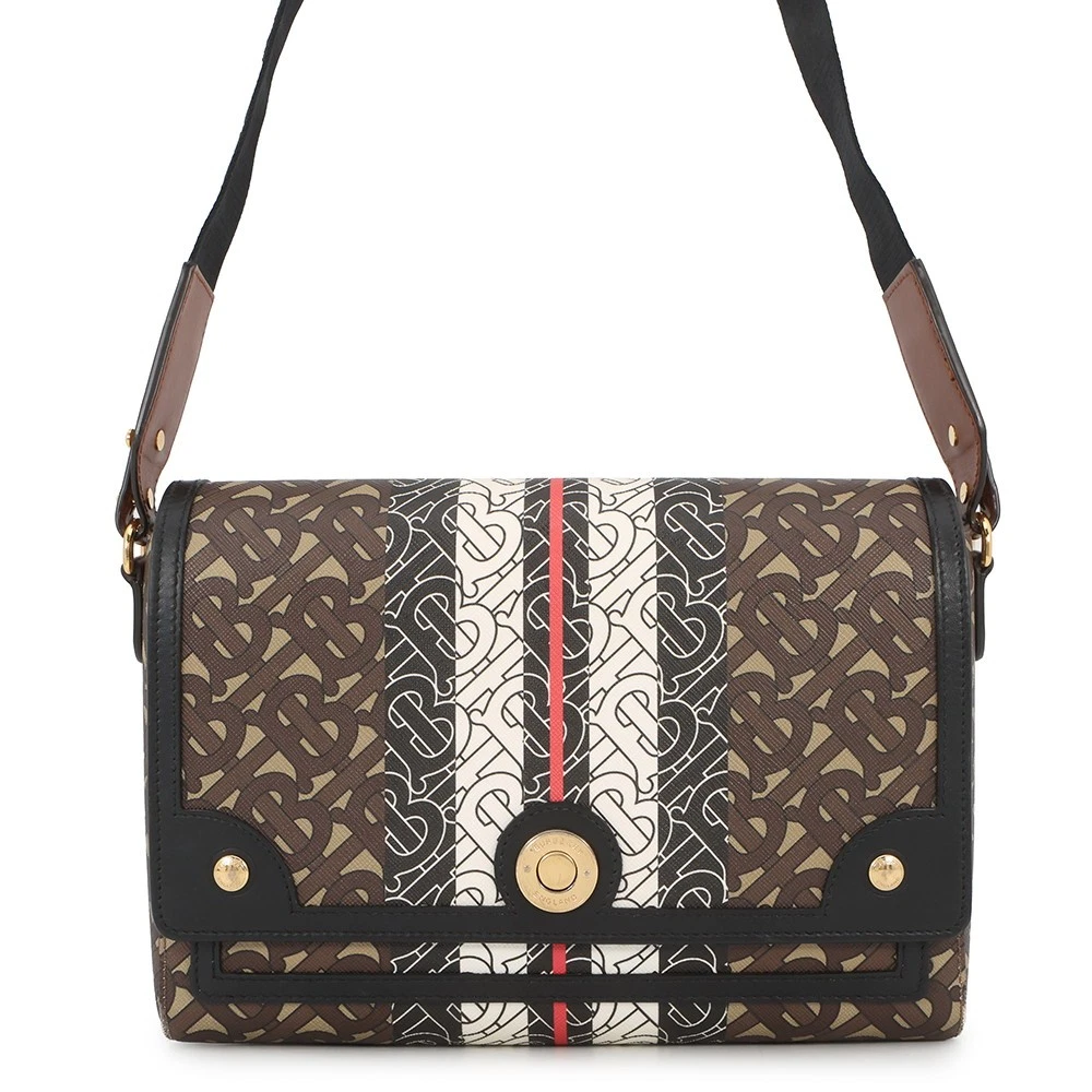 Burberry — BURBERRY TBMonogram Stripe Messenger PVC/Leather Brown/Multicolor 8031748