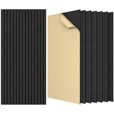 TONOR Large Acoustic Panels Self Adhesive-8 Pack 47.2" X 23.6" X 0.35" Black