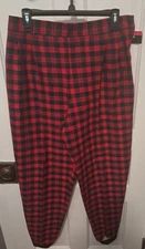Counterparts Red Plaid Stirrup Pants NWT 16