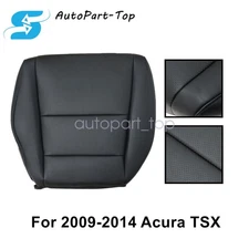 Passenger Side Bottom Perforated Leather Seat Cover Blk For 2009-2014 Acura TSX