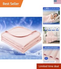 50x60 Lightweight Reversible Cooling Throw Blanket - Perfect for Hot Sleepers