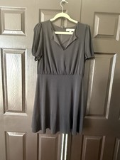 Loft Black Ruffle Dress Sz 8