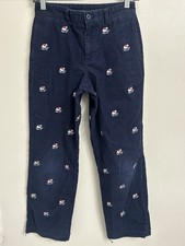 Corduroy Navy Blue Santa Whale Vineyard Vines Pants Boys Size 14