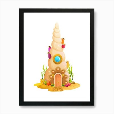 Meeresleuchtturm. Strand Leuchtturm. S gerahmtes Wandbild Poster Leinwanddruck Bild