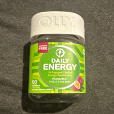 OLLY Daily Energy Vitamin B12 + CoQ10 Goji Berry Gummies Caffeine-Free 60 Ct