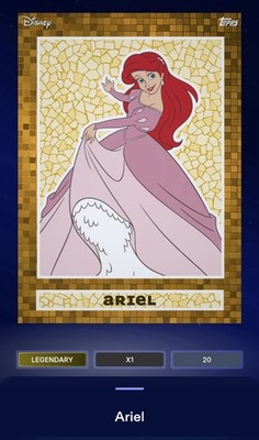 2025 Topps Disney Collect ARIEL Legendary  *digital* MOSAIC Gold LE50