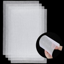 1/2/4 Pcs for Crafts Flexible Canvas Embroidery White Plastic Mesh Sheet