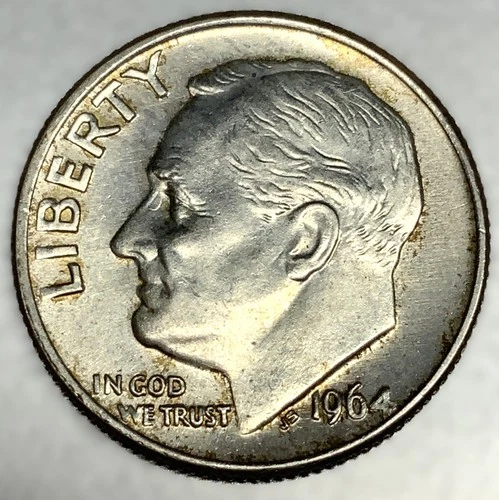 1964-D Roosevelt Dime - Circulated Condition - 90% Silver - US Coin - 3110