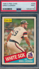 1985 O-Pee-Chee Greg Luzinski #328 White Sox PSA 9 Mint DEAD CENTERED