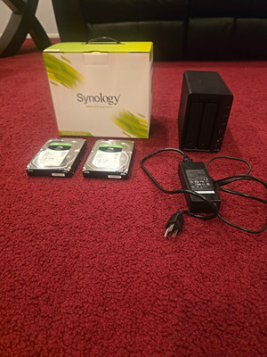 Synology DiskStation DS214+ 2-Bay NAS Bundle w/ 8TB (2x 4TB Seagate BarraCuda HD
