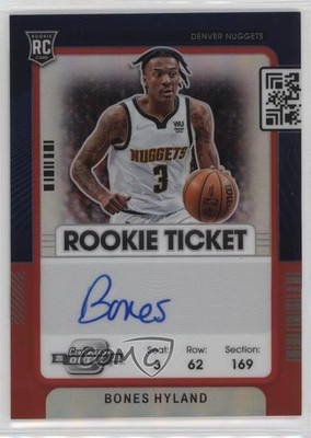 2021 Panini Contenders Optic Red Prizm /75 Bones Hyland #131 Rookie Auto RC 7xr