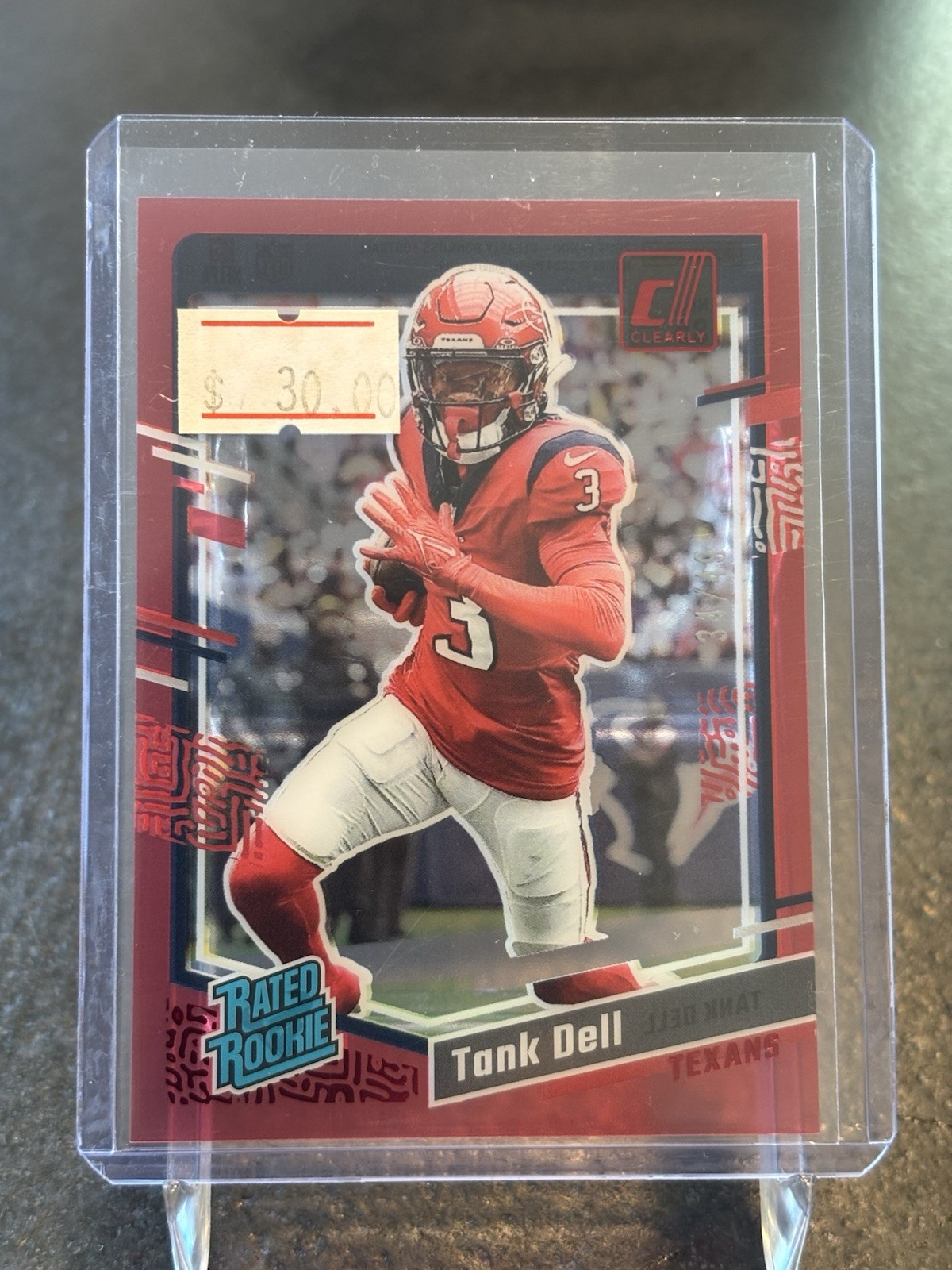 Tank Dell 2023 Donruss Clearly #85 RED RC ROOKIE 34/49