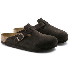 Birkenstock Boston Mocha Soft Footbed Clogs Suede Unisex Shoes Size US6-12