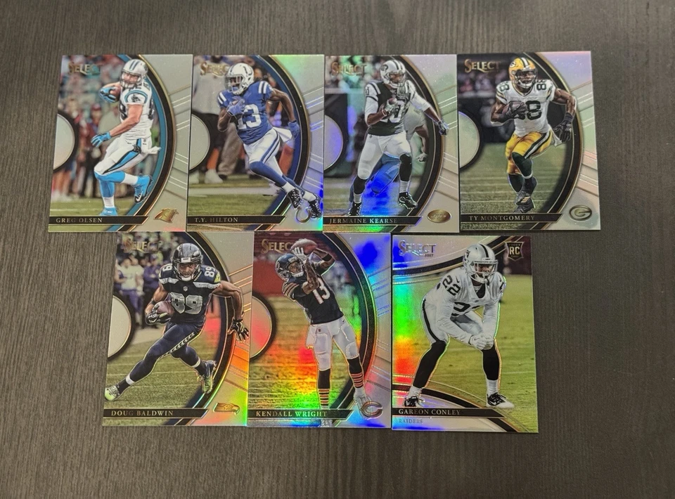 2017 Panini Select Silver Prizm Football Card Lot - 7 Total Parallels - Image 2 of 3