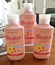 Bath  Body Works STARFRUIT SANGRIA Body Wash 10 fl. oz. QTY 3