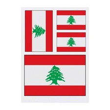 4 x 'Lebanon Flag' Temporary Tattoos / Transfers TO00015055 
