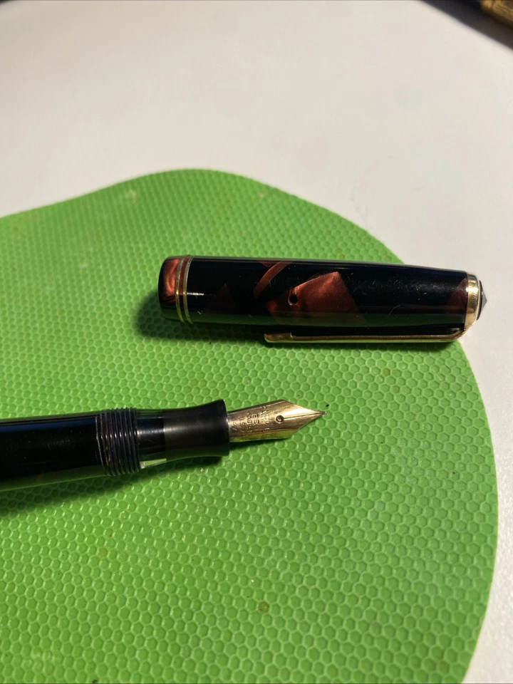 Pluma Estilográfica Parker DeLuxe Challenger - Borgoña/Negro Perla-GFT -14kt Nuevo en Caja BF - B Foto 3 de 4