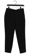 Mango Women's Suit Trousers UK 8 Black 100% Polyester Straight Dress Pants
