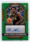2023 Prizm Draft Picks Kobe Brown #DPA-KBR Draft Picks Autographs Green RC Auto