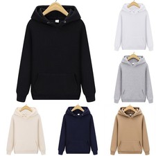 Men Long Sleeve Cotton Solid Hooded Sweatshirt Casual Pullover Top for Everyday