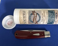 great eastern cutlery Gec Northfield 745120 Red Linen Micarta SFA 1/22