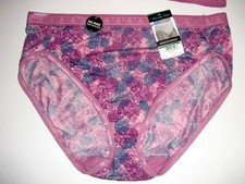 Vanity Fair 13090 Large 7 Smooth Moves Hi Cut Panty Mauve Paisley