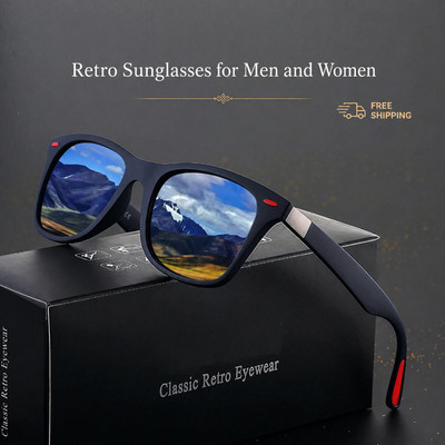 Polarized Sunglasses UV400 Driving Glasses Retro Vintage Style for Men Women DE