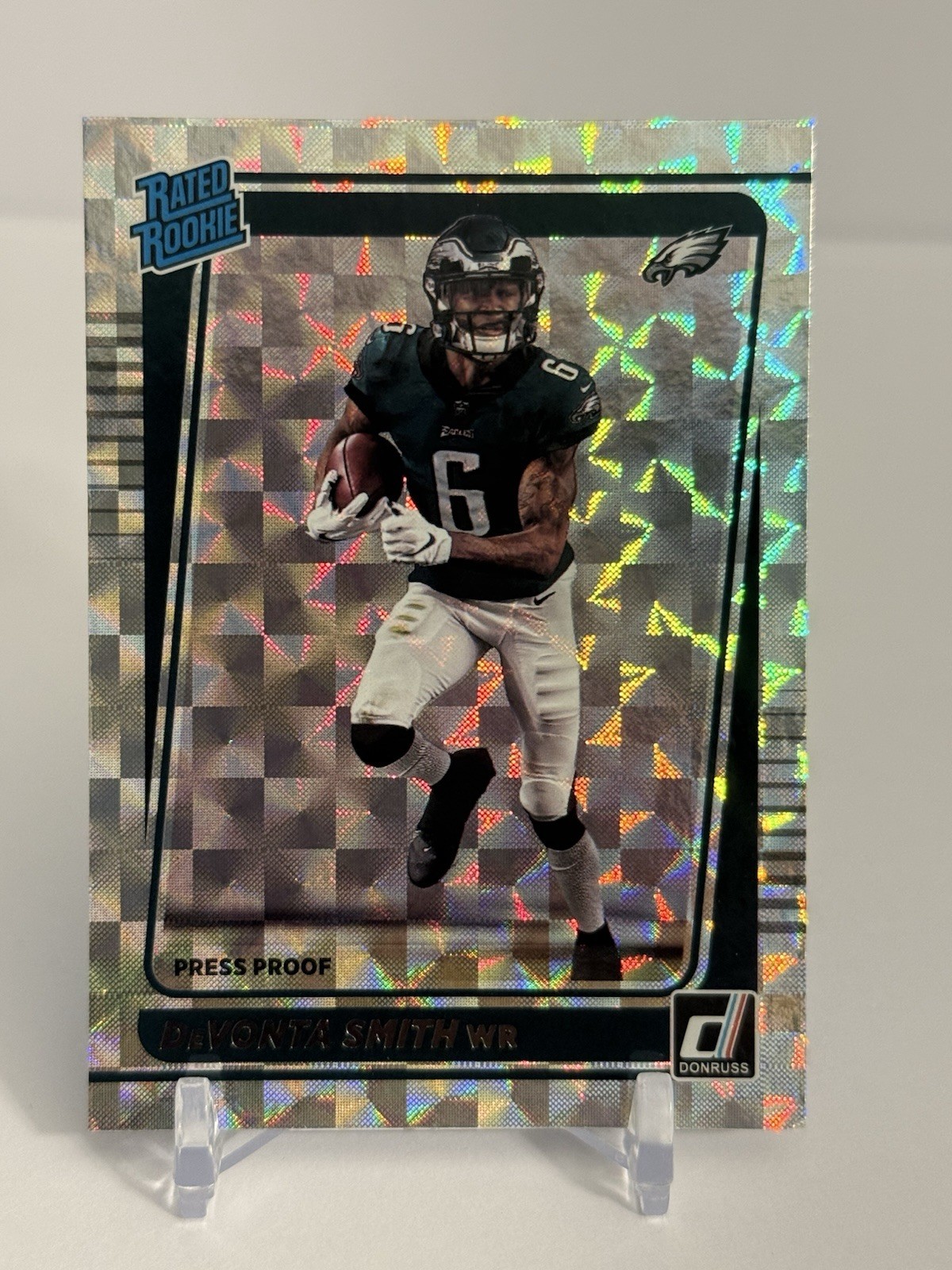 DeVonta Smith 2021 Panini Donruss Rated Rookie #261 Press Proof Hyper (RC) SSP