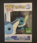 Funko Vaporeon Diamond Pop Pokémon 2021 Spring Convention  #627 W/ Protector