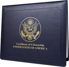 US Citizenship Certificate Holder - US Citizenship Gifts - PU Naturalization Cer