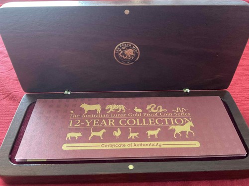 PERTH MINT LUNAR SERIE 1 - 1/10 GOLD PROOF FULL SET.