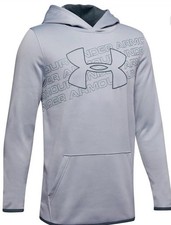 New Under Armour Faded Logo Fleece Hoodie Boys Size Youth Small NWT