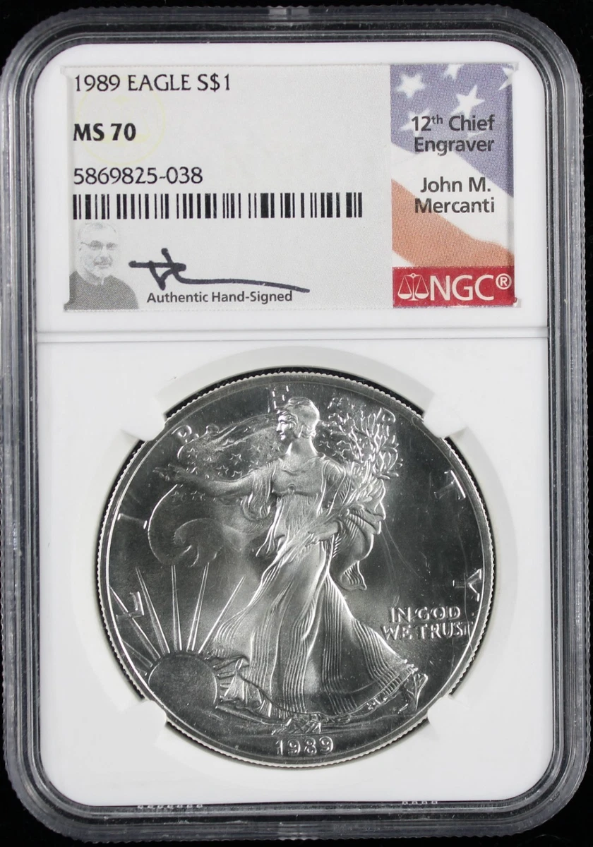 1と2❤️シルバーイーグル　1989年　未鑑定 1989 American Eagle MS 70 Graded Silver Bullion Coins for sale | eBay
