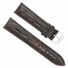 GENUINE LEATHER STRAP BAND FOR BAUME MERCIER CAPELAND WATCH 19/18MM DARK BROWN