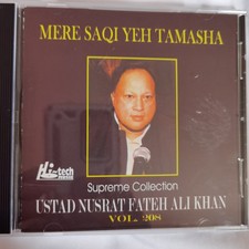 NUSRAT FATEH ALI KHAN MERE SAQI VOLUME 208 HI TECH SUFI QAWAL AUDIO CD