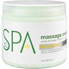 BCL SPA 16 oz. Massage Cream Lemongrass  Green Tea
